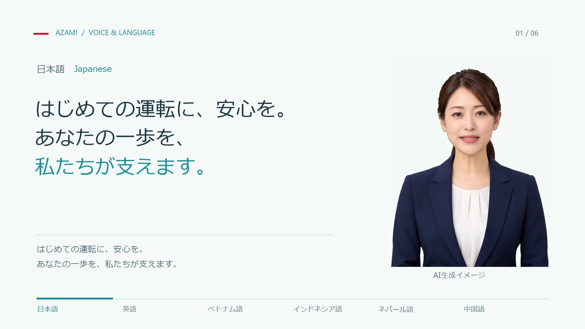 6言語のAIナレーションの動画プレビュー